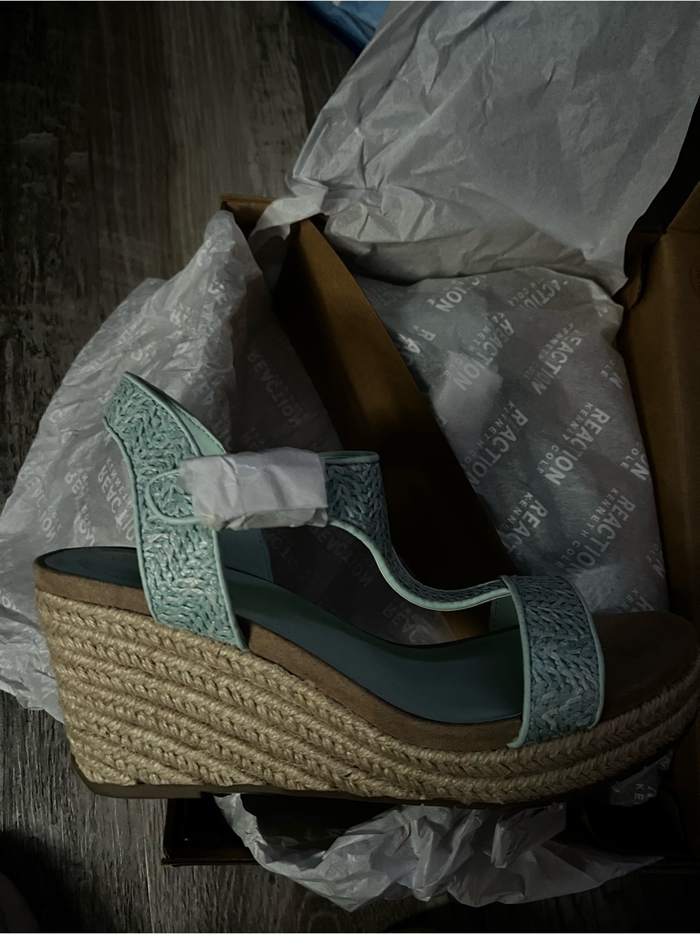 Woven Espadrille Wedge Sandal - Mint